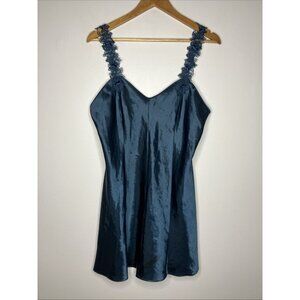 Vintage Teal Nightie Slip Women's Large Vintage